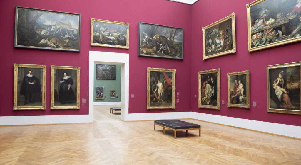 Alte Pinakothek,
Obere Galerie, Saal VI,
Blickrichtung in Saal V