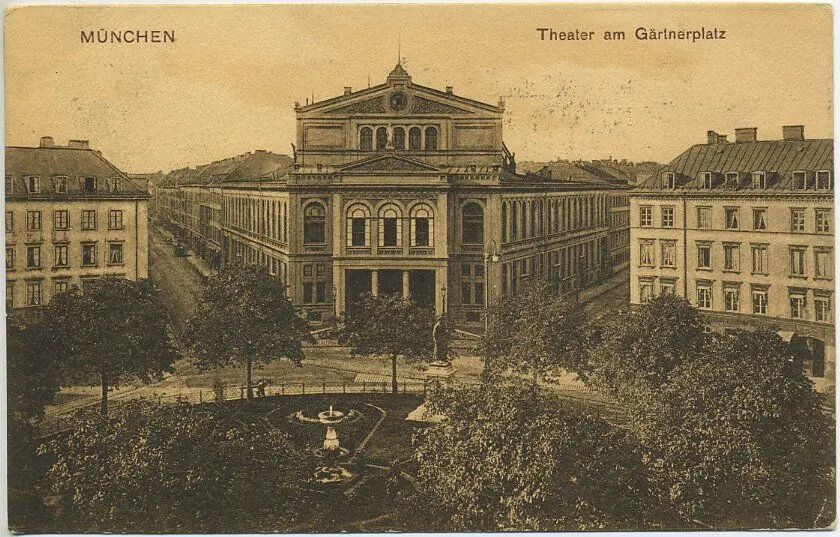Historische Ansicht des Gärtnerplatztheaters